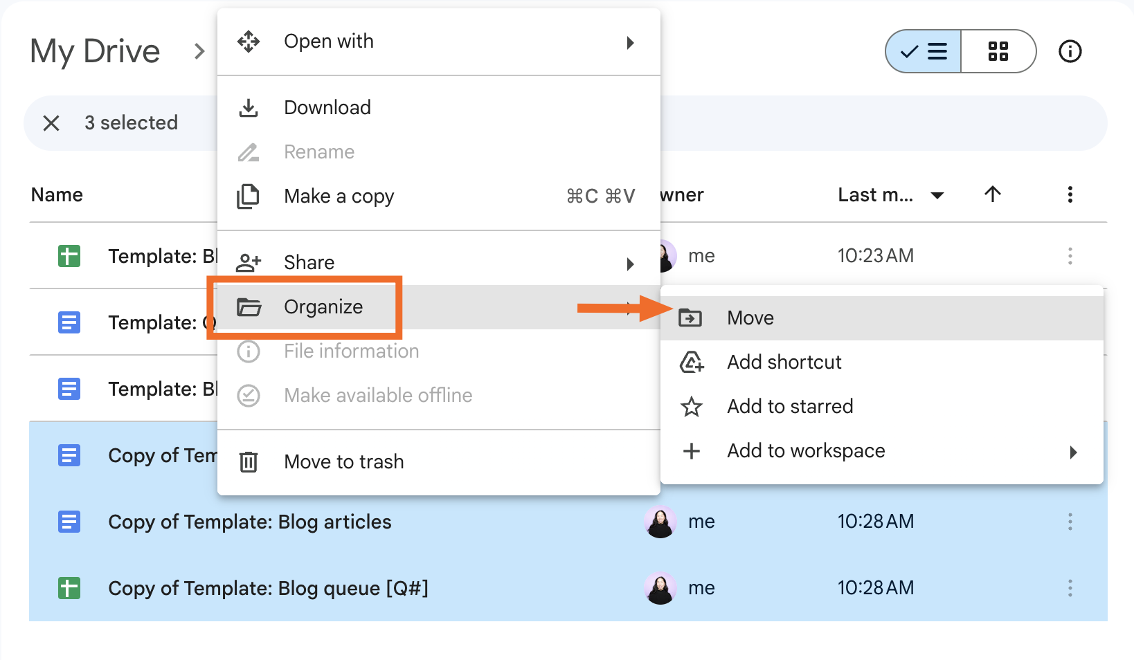 how to copy folders in google drive