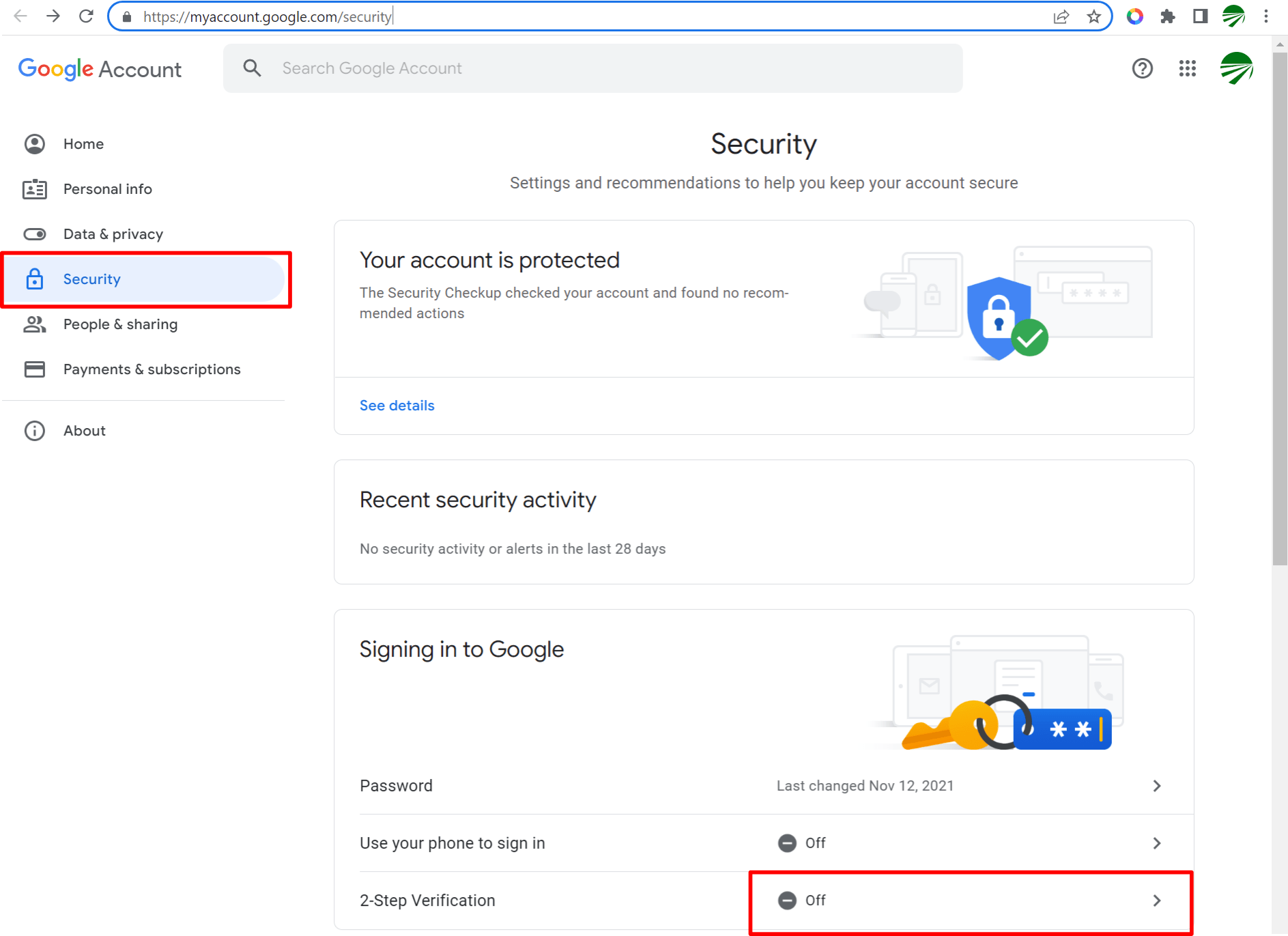 keep verifying my Google account