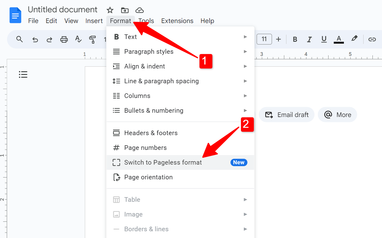 Turn Off Pageless Mode in Google Docs Mobile